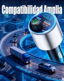 EOIWUY Transmisor FM Bluetooth Coche 5.3 Mejorado, [Carga Rápida] Cargador Mechero Coche con Potente PD36W & QC3.0, [Sonido HiFi Cristalino] Adaptador Bluetooth Vehículos Musica Conector Manos Libres - 7