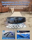 ECOVACS DEEBOT T30C Omni Gen2, Saugroboter mit Wischfunktion, 25.000 Pa, OZMO Turbo 2.0 Wischen, ZeroTangle 3.0 Anti-Verheddern, TruEdge 2.0 Kantenreinigung, Omni-Station, 75°C Moppwäsche, Schwarz - 2