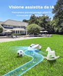YARDCARE M800Plus Robot Tagliaerba Senza Filo Perimetrale, Posizionamento GPS + 3D Visione, Robot Tosaerba, Modalità di Taglio a U,800 m²,Ricarica Automatica, App, Rilevamento di 150 Ostacoli - 6