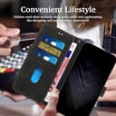 JayModCase Handyhülle für Oppo Realme GT Neo6 SE 5G mit Schutzfolie, Flip Wallet PU Leder Realme GT Neo6 SE 5G hülle [Kartenfach] [Magnet] [Ständer] 360 Stoßfeste Schutzhülle - Schwarz - 4