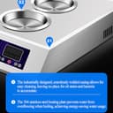 Vaporizador eléctrico, horno de vapor de alta potencia de 3 kW, diseño de 5 capas con apagado automático y alarma de escasez de agua para vapor y conservación del calor - 5