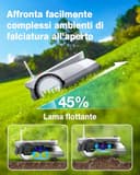 ECOVACS GOAT G1-800 robot tagliaerba 800mq senza filo perimetrale, Rasaerba robot con mappatura automatica, posizionamento Banda Ultra Larga+Vision+GPS, gestione di 16 zone, pendenza fino al 45% - 7