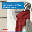 Bosch WRB247C0IT Serie 8 Asciugatrice smart a pompa di calore, 9 kg, Classe energetica A, Condensatore autopulente, Sensori di asciugatura intelligenti, Riduce le pieghe, Bianco, 60 Cm - 12
