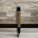 LN Roma Penna Roller Artigianale - Splendida a Sfera in Cromo-Legno Ulivo, Refill Inchiostro Nero, Elegante Professionale Fatta a Mano Con Confezione Regalo - 5