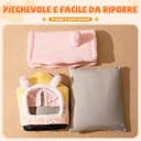 ALLSOPETS Cuccia Cane Interno e Cuccia Gatto Interno, Letto Grotta Igloo Pieghevole Caldo e Accogliente, Lavabile con Cuscino Rimovibile e Fondo Antiscivolo (Coniglietto Rosa, M) - 6