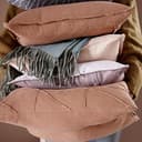 Schöner Wohnen Kollektion Lino Zierkissenhülle Zimt • Kissenhülle 40x40 ohne Füllung • hochwertige Leinen-Baumwoll Mischung • waschbarer Zierkissenbezug - 6