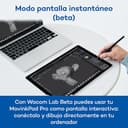 Wacom MovinkPad Pro 14 Tableta Gráfica – Sensación de lápiz sobre Papel con Pantalla OLED para Negros Reales, Contraste excepcional, Respuesta rápida, Vidrio Texturizado Premium, Pro Pen 3 preciso - 6