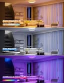 Lepro T1 AI Plafón LED Techo Inteligente, Lámpara Techo 24W 1800LM, Luz RGB y Blanca Regulable, Control de Voz, Sync Música, Funciona con Alexa, Google Home, Diseñador de Iluminación AI Personalizado - 8