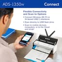 Brother ADS-1350W Wireless Compact Desktop Scanner | Scan Speeds of Up to 30ppm | Single Pass Double-Sided Scanning (Renewed Premium) - 6