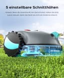 YARDCARE V100 Mähroboter ohne Begrenzungskabel, mit Vision Navigation, Spiralschnitt, 150 Hinderniserkennung, Rasenroboter bis zu 150 m², 4Ah Akku Rasenmäher Roboter mit Kamera, Ersatzklingen - 4