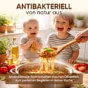 GOLDENBERG® Premium Kochlöffel Set + Halter | 8-teilig | feinstes italienisches Olivenholz | antibakteriell & langlebig | 2x Pfannenwender Holz, 2x Kochlöffel Holz, Salatbesteck & Spaghettilöffel - 4
