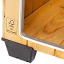 Ferplast Hundehütte mittelgroße Hunde BAITA 60 aus FSC-Holz, Hundehaus Outdoor Wetterfest, Isolierende Kunststofffüße, Tür mit Bissschutzkante aus Aluminium, 67 x 53 x h 56 cm. - 5