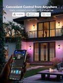 Govee Outdoor Wall Lights RGBIC, 1500LM Smart LED Wall Light with 45 Scene Modes, IP65 Waterproof for Outside Light, DIY Lighting Effects, Works with Alexa, Google Assistant and Matter, 2 Packs - 6