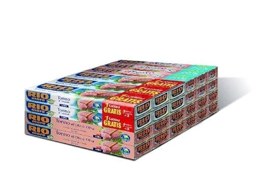 Rio Mare Tonno – Cassa Mista 24 Pezzi: 12x all' Olio d’Oliva 4x80g + 6x Leggero 4x60g + 6x al Naturale 4x80g – Scorta Convenienza Mista