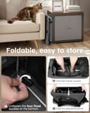 Pecute Trasportino per Gatti, Gabbia Con Struttura in Metallo, Non Facile da Deformare, Adatto per Viaggi Lunghi e Brevi, XL, Grigio - 9