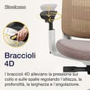 Sedia da ufficio ergonomica Steelcase Series 2 con supporto lombare LiveBack, braccioli 4D, poggiatesta regolabile Lentil; Prodotto in Europa - 6