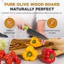 Couples Gift Olive Wood Cutting Board Personalised Olive Wood Chopping Board Wedding Gift New Home Gift Engagement Wedding Anniversary Valentines Initials Design in 25cm 30cm 40cm 50cm (Rustic 40cm) - 6