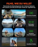 VANTRUE E360 ACE 5.2K Panorama+1440P Dashcam mit Dual STARVIS 2 HDR Nachtsicht, 3 Kanal 360° Dash Cam inkl. Tragehalterung zum Handheld, Sprachgesteuerte Auto Kamera, App, 1.54″ Touchscreen, Parkmodus - 3