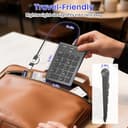 2-in-1 Numpad Wired & USB-Hub mit USB-C & USB-A-Kabeln, Ergonomischer 15° Nummernblock mit 3 USB 2.0 Hub, 18-Tasten Ziffernblock für macbook/Laptop/iPad/PC/Windows/MacOS, Schwarzer USB-C Ziffernblock - 8