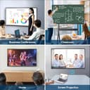 YIXZSWD 75 Pulgadas Smartboard 4K Pizarra Digital Interactiva, UHD Pantalla Táctil Whiteboard con Cámara y Micrófono, 8GB+128GB, Soperta WiFi/Bluetooth/HDMI/USB, para Aula, Hogar, Oficina y Enseñanza - 7