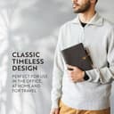 moonster Cuaderno de Notas Reutilizable de Cuero – Diario Personal con Bolígrafo, Diario de Viaje Forrado de Piel – Agenda de Piel con Cuaderno A5 de Rayas para Hombres y Mujeres - 2