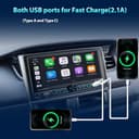 Alondy Autoradio 2 DIN con schermo da 6,8", compatibile con Wireless Apple CarPlay/Android Auto Bluetooth Type-C USB 2.1A ricarica rapida telecamera posteriore AM/FM/RDS radio DSP - 3