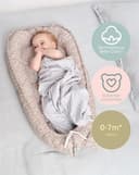 molis&co - Babynest - 100% Baumwolle (Oeko-TEX) - Babynestchen Neugeborene - Ideal als Reisebett, Kuschelnest Geeignet & Cradle Reducer - 90 x 50 cm - Peony - 4