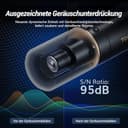 TONOR Dynamisches Microphone mit XLR/USB Kabel, Mikro PC mit Mute Button, Vocal Mic Gesangsmikrofon für Podcast, Streaming, Gaming, Studio und Aufnahme, mit Hight Profile Mikrofonarm, Schwarz, TD510+ - 3