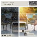 tectake® Set da Giardino in Rattan, 4 Posti, Polyrattan Resistente, Cuscini Idrorepellenti Lavabili, Struttura in Acciaio Stabile, Tavolino con Vetro di Sicurezza, Arredo Esterno - Naturale - 7