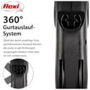 FLEXI - Guinzaglio Giant L Nastro 8 m - Cintura Robusta - Impugnatura Ergonomica Morbida - Custodia Moderna - Moschettone Solido - Per Cani Robusti Fino a 50 kg - Nero - 4