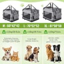 Morpilot Grande trasportino per cani e gatti, gabbia da viaggio per animali domestici con lati morbidi, trasportino pieghevole per cani per max 32 kg, con ciotola pieghevole, tracolla e tasche - 6
