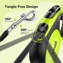 Pecute Guinzaglio Retrattile per Cani, Guinzaglio per Cane 8m con Guinzaglio Esteso Senza Grovigli a 360°, Impugnatura Antiscivolo e Pulsante di Freno Rapido,Verde - 5
