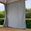 TOOLPORT Gazebo da giardino 3x4 m look quercia, tetto ca. 8mm policarbonato, 4 teli laterali color grigio - 7