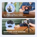 Magnetic Phone Camera Grip,Shutter Grip for iPhone 17 Pro Max with Bluetooth Remote & 1/4" Tripod Screw for iPhone 16 15 14 13 & Android Smartphone Camera Handle Holder for Video Photo Fun Shooting - 5