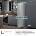 Hisense RB5P410SACC Frigorifero Combinato Total No Frost, Stainless Steel, 203x65.8cm, Classe C, 413L, large capacity, wifi, metal tech cooling, porta reversibile, Inox - 4
