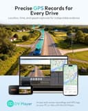 BOTSLAB 4K Dash Cam Front and Rear, 5.8GHz WiFi Dashcam, Car Camera Dash Cam GPS with 64GB SD Card, WDR Night Vision, ADAS, 170°Wide Angle, 24/7 Parking Mode, Emergency Recording,APP Control,Max 256GB - 7
