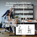 ofinto Active Bürostuhl Weiß TESTSIEGER | Ergonomischer Schreibtischstuhl mit Sitzkippfunktion & adaptiver Lordosenstütze | Vollständig anpassbarer Office Chair für perfekte Sitzposition | Drehstuhl - 4