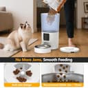 PF1-6L Comedero Gato Automatico WiFi, Cámara 1080P HD, Cuenco de Acero Inoxidable, Programable y con raciones, Antisuciedad y Cierre automático de Salida, Batería de Reserva - 7