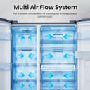 Hisense RS741N4WCE Freestanding American Side by side Door American Fridge Freezer 578 litre, with Non-Plumbed Water Dispenser, Silver, 90.8 × 179.3 × 74.3 cm (W×H×D) - 7