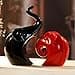 URGrace 2 elefantini ornamentali, nero e rosso, in ceramica, sculture di animali, decorativo, per soggiorno, regalo di matrimonio - 3