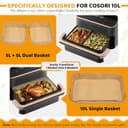 180 Stück Backpapier für Heißluftfritteuse Cosori 10l, Airfryer Backpapier Heißluftfritteuse für Cosori Dual Blaze Twinfry 10l, Air Fryer Paper Airfryer Zubehör - 2