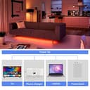 Enteenly Striscia LED TV 3 m, Striscia luminosa Retroilluminazione TV 40-65in, 5050 RGB USB con Telecomando Multicolore FAI DA TE Ritmo Musicale Striscia LED Controllato da APP per HDTV Monitor - 8