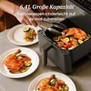 COSORI Dual Blaze Airfryer - Smart Heißluftfritteuse mit Wlan - 6,4L XXL Air Fryer - 11-in-1: Backen, Grillen, Brot, Hühnchen - 80+ Rezepte - spülmaschinenfest, Grau - 6