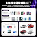 Transmisor Radio FM Bluetooth 5.3 Coche, USB C PD 30W + QC3.0 48W Cargador Coche Rápido, Receptor Parrot Manos Libres,Adaptador de Audio MP3, para Teléfono Móvil/Unidades Flash USB,Conectar y Usar - 3