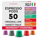 CARRARO 1927 Variety Pack - 50 Aluminium Coffee Pods Compatible with Nespresso Original line - Medium & Dark Roast Coffee Capsules Made in Italy - 1