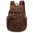 YuHan Unisex Vintage Casual Rucksack Canvas Rucksack Laptop Laptop MacBook Studenten Wandern Camping, braun, Mediam - 1