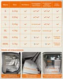 FEANDREA Trasportino per Cani, Gabbia Pieghevole per Animali Domestici, Taglia XL, Tessuto Oxford e Maglia, Traspirante, Portatile, Struttura in Metallo, con Manici e Tasche, 81 x 58 x 58 cm, Nero PDC80H - 5