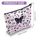 BDSHUNBF 2PCS Trousse per Trucchi, Makeup Bag, Borsa Cosmetica, Bolsa de Cosméticos, Borsa Trucco da Viaggio, Singer Music Album Zipper Pouch Bag - 2