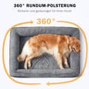 FURTIME Orthopädisches Hundebett Grosse Hunde, Memory Foam Hundekorb XL, Abnehmbar und Waschbar, rutschfeste Hundekörbchen, Hohem Rand Hundesofa, 107 x 81 x 19cm - 8
