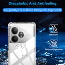 FDHYFGDY Schutzhülle für Realme GT 6/Realme GT 6T Hülle, transparente stoßfeste Silikon-Handyhülle, klare, dünne, weiche TPU-Stoßstangenabdeckung Case - 5